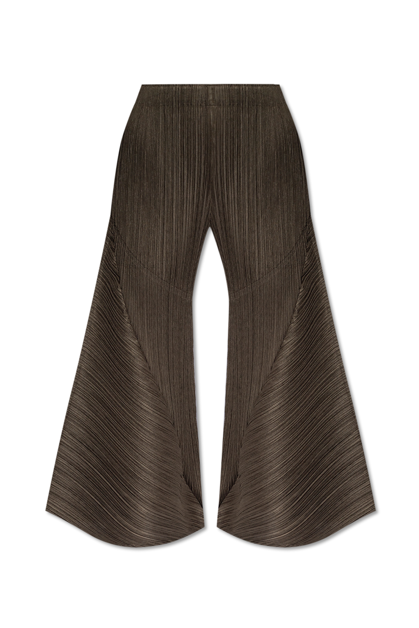 Green Pleated trousers ajust lemlem stripe - High Waisted